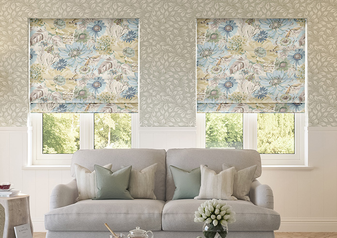 Spring Garden, Seafoam - Roman Blind - Image 3